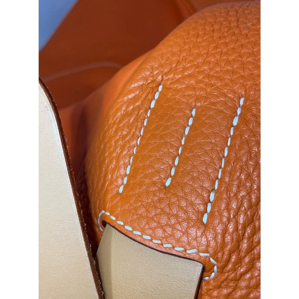 Hermes Swift Taurillon Clemence Vache Hunter Virevolte 29 Orange - Picture 12 of 16